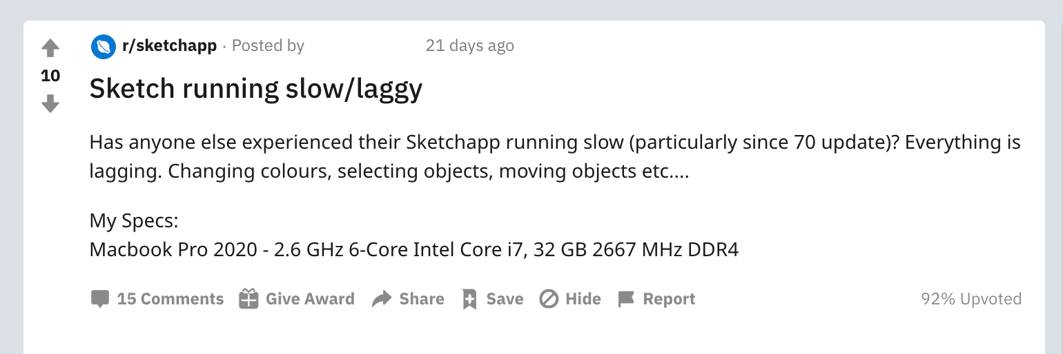 1.1 Sketch Performance
